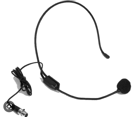 Imagen de MICROFONO DE VINCHA REPUESTO PARA SISTEMA INALAMBRICO NEGRO