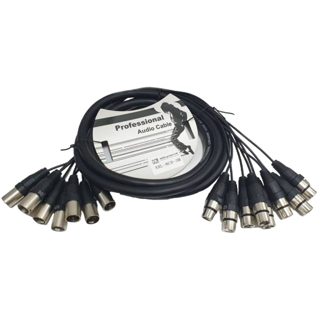 Imagen de SNAKE MEDUSA / CABLE / CONEXION 8 CANON MACHO A HEMBRA 5 MTS