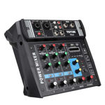 Imagen de Consola Mixer 4 Canales Potenciada Interfaz Usb/bt/phantom