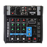 Imagen de Consola Mixer 4 Canales Potenciada Interfaz Usb/bt/phantom
