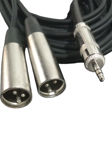 Imagen de CABLE PLUG SPICA 3.5 A 2 XLR MACHO 3 METROS