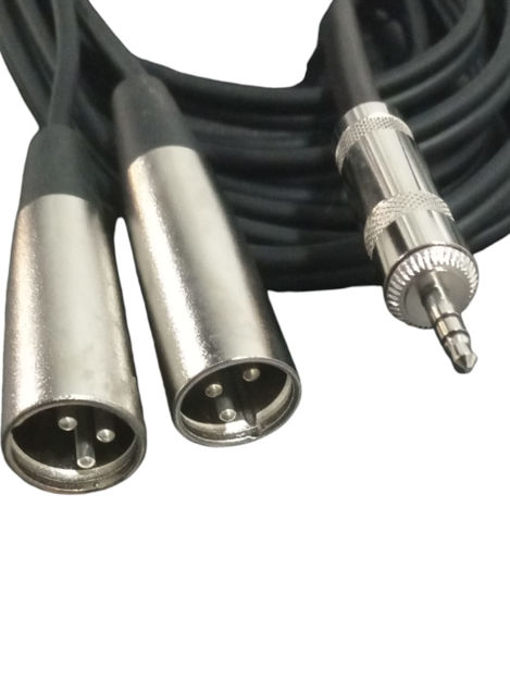 Imagen de CABLE PLUG SPICA 3.5 A 2 XLR MACHO 3 METROS
