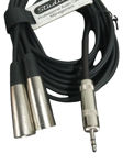 Imagen de CABLE PLUG SPICA 3.5 A 2 XLR MACHO 3 METROS
