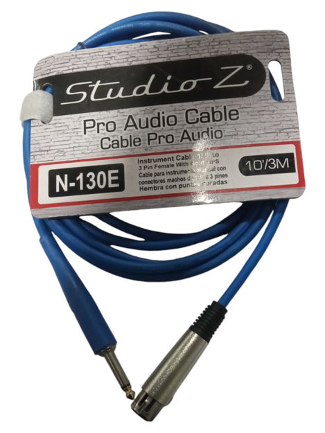 Imagen de CABLE PLUG 1/4 A XLR HEMBRA 3 METROS