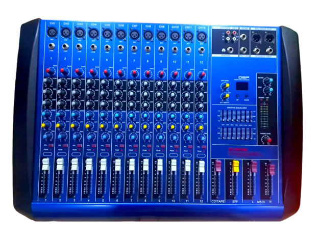 Imagen de CONSOLA MIXER 12 CANALES PASIVA USB KT1202