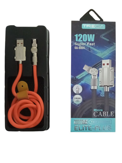 Imagen de CABLE PARA CELULAR MICRO USB 120W SUPERFAST TREQA
