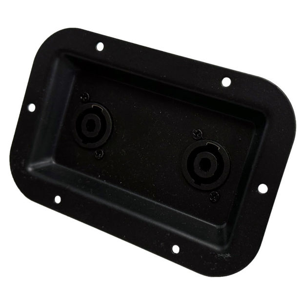 Imagen de BORNERA CHASIS SPEAKON DOBLE METAL