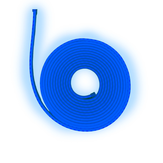 Imagen de KIT CINTA/TIRA LED NEON FLEXIBLE AZUL 5MTS