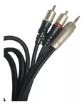 Imagen de Cable Spica A Rca Conectores Metalicos  Bronceados