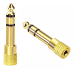 Imagen de Adaptador Jack 3.5 Spica Stereo A Plug 1/4 St Metal Dorado