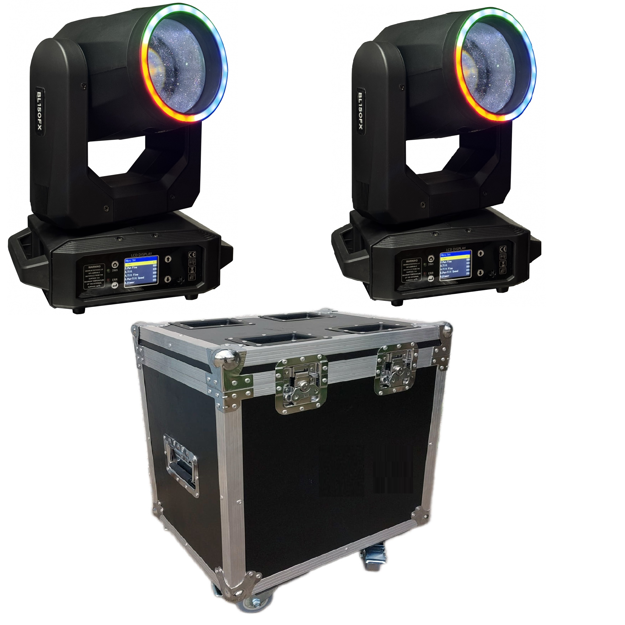 Imagen de COMBO 2 CABEZA MOVIL BEAM 150W CON ARO LED Y ANVIL