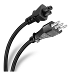 Imagen de Cable De Poder Tipo Mickey A Tres En Linea 1,5m