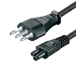 Imagen de Cable De Poder Tipo Mickey A Tres En Linea 1,5m
