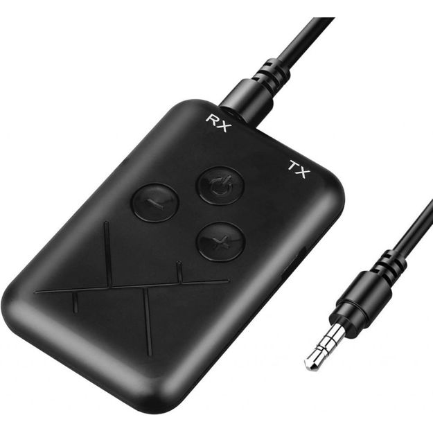 Imagen de RECEPTOR Y TRANSMISOR BLUETOOTH INALÁMBRICO CON ENTRADA Y SALIDA DE AUDIO 3.5MM