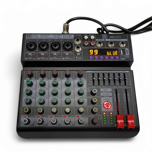 Imagen de CONSOLA 6 CANALES MIXER USB BLUETOOTH EFECTOS