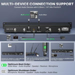 Imagen de MICROFONO INALAMBRICO BASE X2 PROFESIONAL UHF VARIABLE 4 ANTENAS