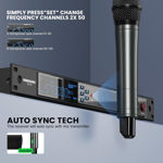 Imagen de MICROFONO INALAMBRICO BASE X2 PROFESIONAL UHF VARIABLE 4 ANTENAS