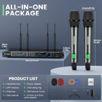 Imagen de MICROFONO INALAMBRICO BASE X2 PROFESIONAL UHF VARIABLE 4 ANTENAS