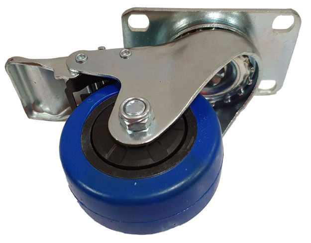 Imagen de Rueda para Rack Case Anvil con freno REFORZADA PROFESIONAL Super Resistentes