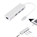 Imagen de HUB TIPO C 2.0 RJ45 3 USB