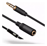 Imagen de CABLE ALARGUE 3.5MM HEMBRA A 3.5MM MACHO CONVIERTE AURICULARES EN MANOS LIBRES /1.2M