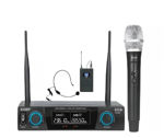 Imagen de MICROFONO DOBLE MANO VINCHA UHF ES888HT