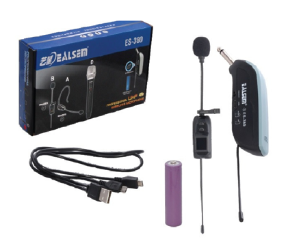 Imagen de MICROFONO INALAMBRICO DE SOLAPA UHF RECARGABLE