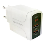 Imagen de CARGADOR TREQA  2 PUERTOS USB 3.1A