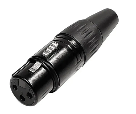 Imagen de CONECTOR CANON HEMBRA NEGRO