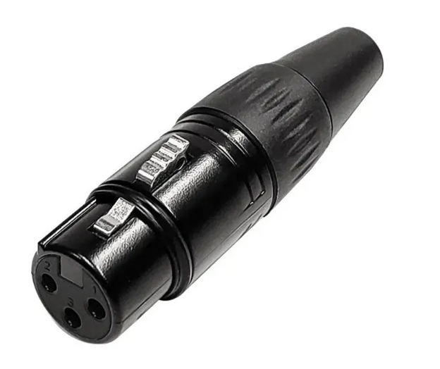 Imagen de CONECTOR CANON HEMBRA NEGRO