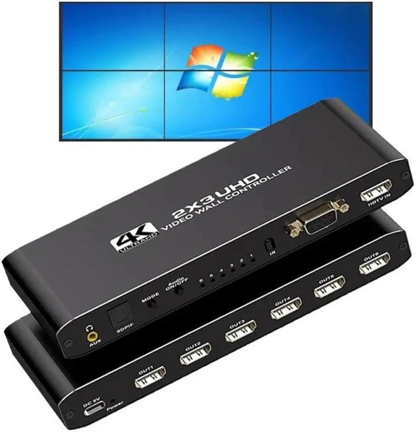 Imagen de VIDEO WALL CONTROLADOR 2X3 4K HDMI