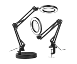 Imagen de LUPA CON LUZ Y SOPORTE LÁMPARA DE ESCRITORIO 2 EN 1 CON BASE PESADA