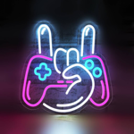 Imagen de LETRERO DE NEÓN JOYSTICK MANO