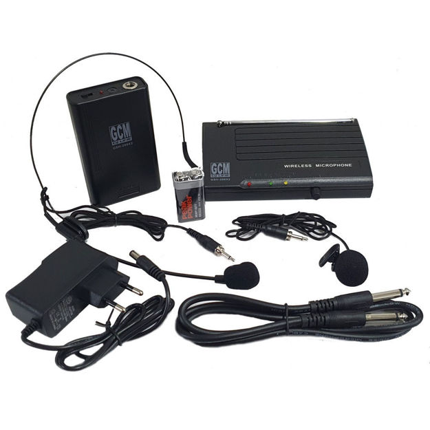 Imagen de MICROFONO INALAMBRICO VHF KIT INCLUYE VINCHA Y SOLAPA