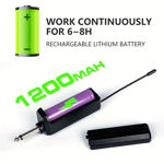 Imagen de SET MICRÓFONOS DE KARAOKE DE FRECUENCIA ULTRA ALTA FM PROFESIONAL