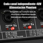 Imagen de CONSOLA DE AUDIO PROFESIONAL DE 6 CANALES CON EQ INCORPORADO 99 CONSOLA DE MEZCLA DE