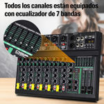 Imagen de CONSOLA DE AUDIO PROFESIONAL DE 6 CANALES CON EQ INCORPORADO 99 CONSOLA DE MEZCLA DE