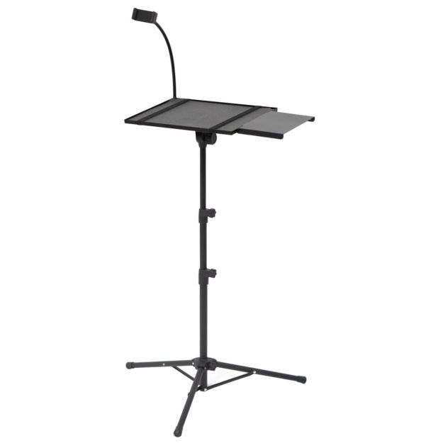 Imagen de SOPORTE PROYECTOR O LAPTOP PORTÁTIL DE METAL DE ALTURA AJUSTABLE , SOPORTE PARA CELULAR Y BANDEJA EXTRA