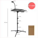 Imagen de SOPORTE PROYECTOR O LAPTOP PORTÁTIL DE METAL DE ALTURA AJUSTABLE , SOPORTE PARA CELULAR Y BANDEJA EXTRA