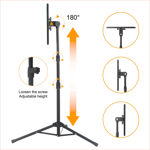 Imagen de SOPORTE PROYECTOR O LAPTOP PORTÁTIL DE METAL DE ALTURA AJUSTABLE , SOPORTE PARA CELULAR Y BANDEJA EXTRA