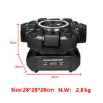 Imagen de Cabeza MÓVIL CON CABEZAL OSCILANTE, SEIS BRAZOS, EFECTO OJO DE ABEJA, LUCES LED MÓVILES