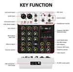 Imagen de Consola Mezclador De Audio 4 Canales  Efectos,bt,interface