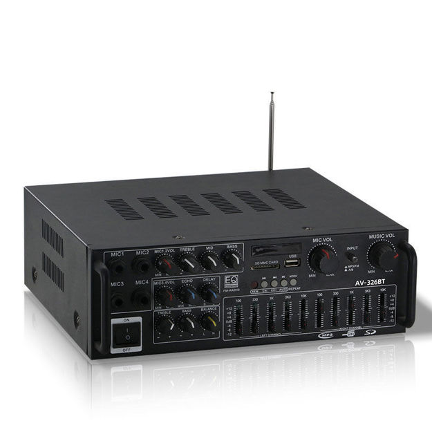 Imagen de Amplificador, Radio Fm,bluetooth Mp3  Karaoke 220V-12V 200W RMS