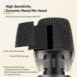 Imagen de MICROFONO INALAMBRICO RECARGABLE DOBLE  DE MANO IDEAL KARAOKE