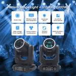 Imagen de CABEZA MOVIL 200W MINI BEAM L LED SPOT RAINBOW RGBW LUCES DJ PAR