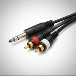 Imagen de Cable 2 Rca A  Plug 1/4 Stereo Calidad A