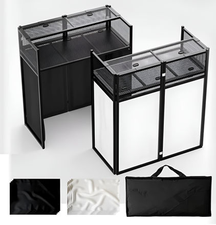 Imagen de MESA STAND PLEGABLE PARA DJ DOS ESTANTES CON BOLSO