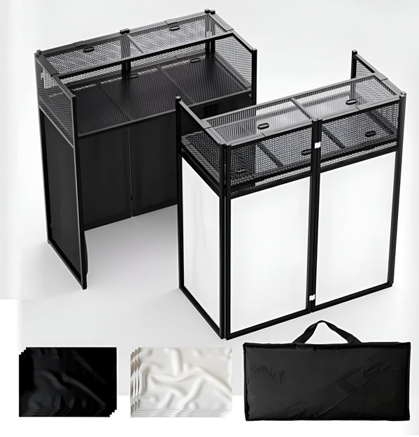 Imagen de MESA STAND PLEGABLE PARA DJ DOS ESTANTES CON BOLSO