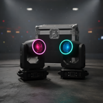 Imagen de CABEZA MOVIL 200W MINI BEAM L LED SPOT RAINBOW RGBW LUCES DJ PAR