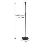 Imagen de Jirafa De Pie Negra Telescopica Con Base Redonda